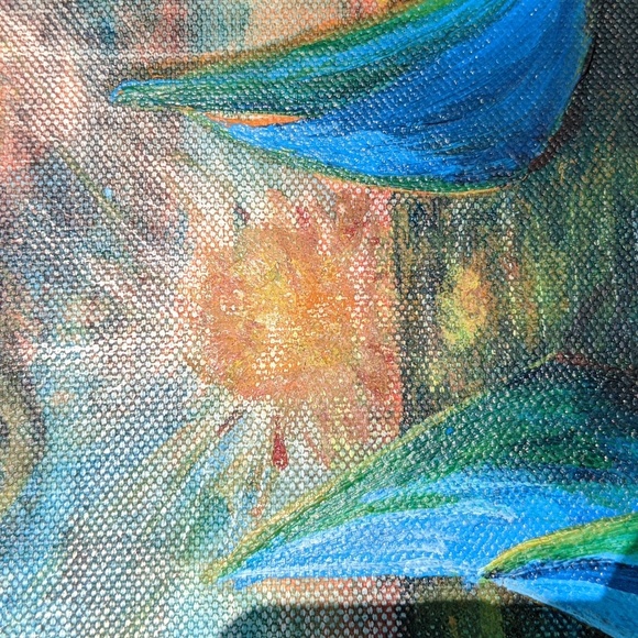 Painting sailboats & Hot air balloon original mini art - Picture 4 of 4